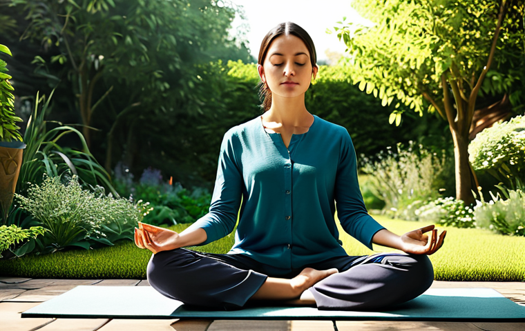 **

"A serene woman meditating in a sunlit garden, fully clothed in comfortable, modest clothing, practicing mindfulness, safe for work, appropriate content, perfect anatomy, natural pose, digital art, peaceful ambiance, professional quality."

**