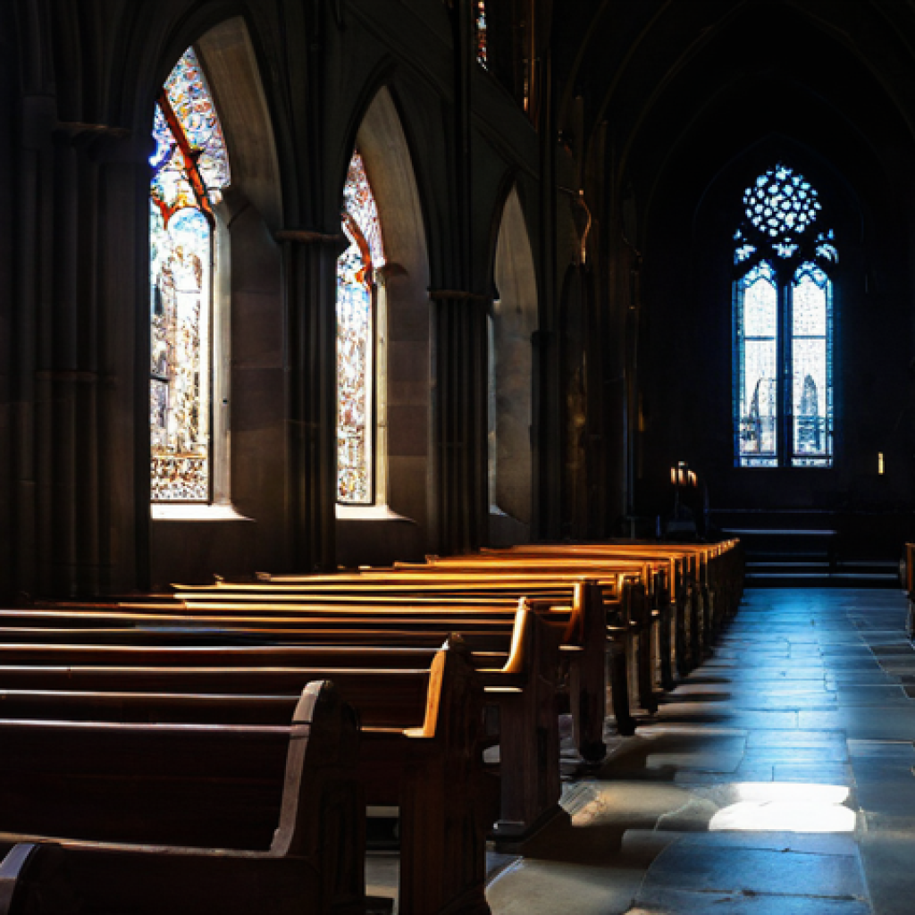 무속 신당 촬영 금지 이유 - **Image Prompt 1: The Serene Contemplation**
    "A wide shot inside a dimly lit, ancient European c...