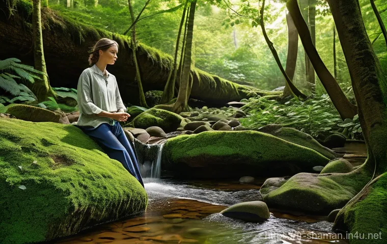 무속의 세계화 사례 - **Prompt:** A diverse group of 6-8 adults, ranging in age and ethnicity, are gathered in a modern, s...